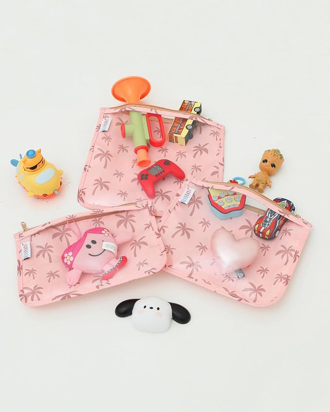 ALVA Diaper Bag Pouches | 3pcs Mess-Proof Travel Toiletry | TSA Approved Toiletry Bag | Cosmetic Makeup Bag Diaper Organizer for Baby and Mom Essentials