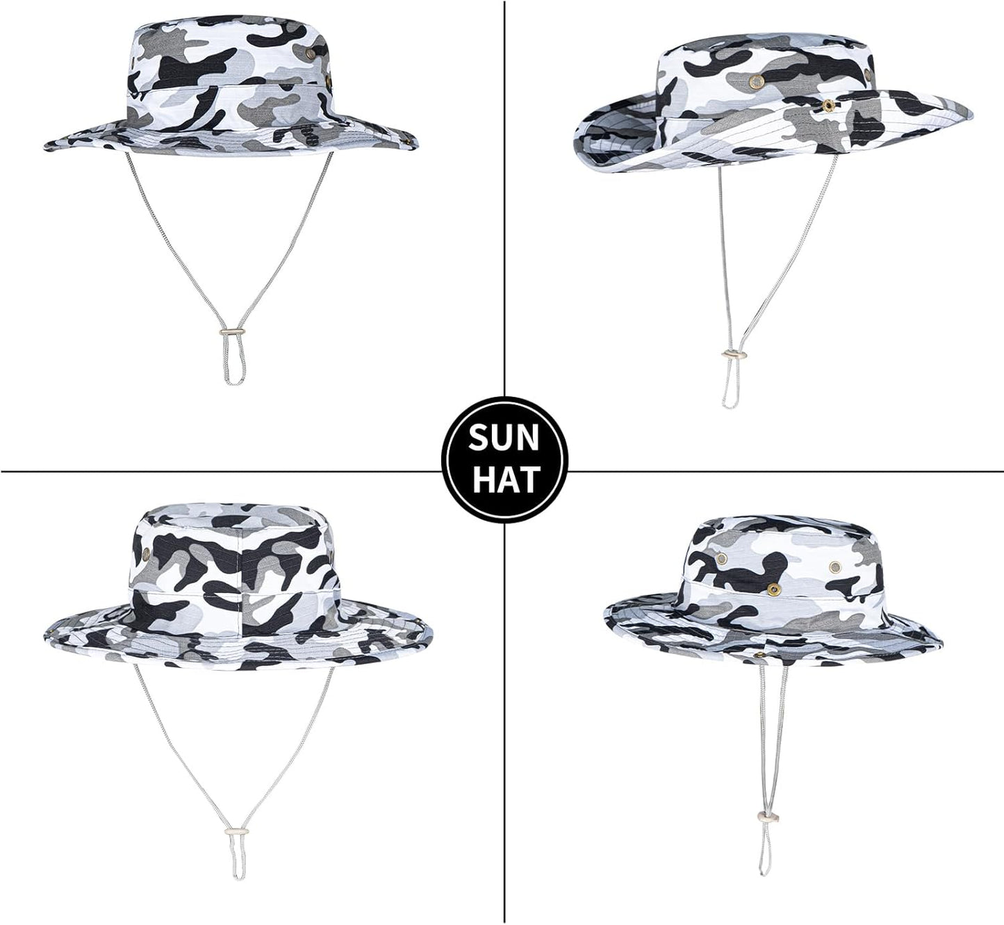 Sun Hats for Men Women Boonie Hat Foldable Fishing Hat UPF 50+ Bucket Hat for Fishing Hiking Garden Safari Beach