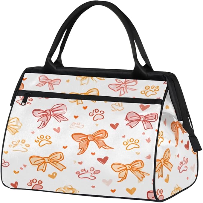 Bow Tie Overnight Weekender Bag for Women Men Travel Duffel Bags Waterproof Luggage Carry on Sports Yoga Gym Bag