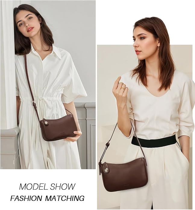 CHOLISS Shoulder Bag for Women, RFID Anti-Theft Crossbody Bags for Women, Vegan Leather Purse Handbags with Zipper Closure
