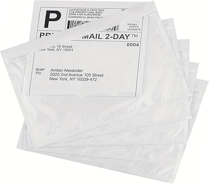 6x9 Packing List Mailing Envelopes Shipping Envelopes Packing List Clear Adhesive Shipping Label Sleeves Shipping Supplies for Small Businesses(1000 Pcs)
