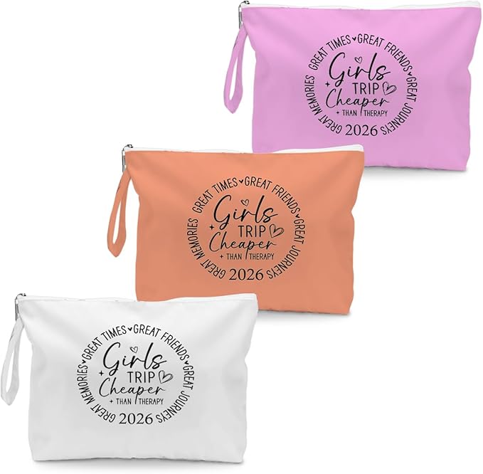 Fokongna 3PCS Girls Trip Gifts Wet Bag Wet Dry Bag Beach Bag Favors for Swimsuit Toiletry Bag Travel Essentials For Women, Beach Travel Gym Wet Dry Bag for Swimsuit Dirty Diaper Bag Gifts