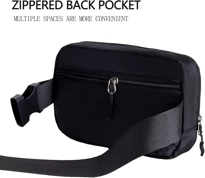 Belt bag Fanny pack crossbody bags for women Everywhere belt bag (black)