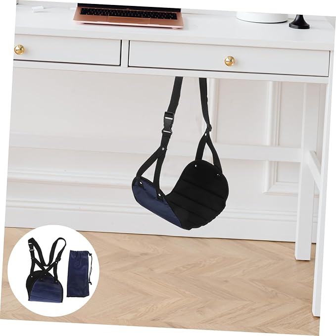 Airplane Foot Hammock Compact Travel Footrest Foot Rest Buckle for Comfortable Flight