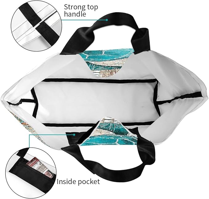 Tote Bag for Women Large Beach Bag Reusable Grocery Bags Handbag for Travel Shopping