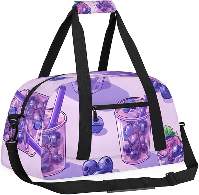 Blueberry Juice Kids-Duffel-Bags Gymnastics Dance Bag Carry-On Overnight Travel Gym Lightweight Dance Sports Bags For Girls Boys Kids，