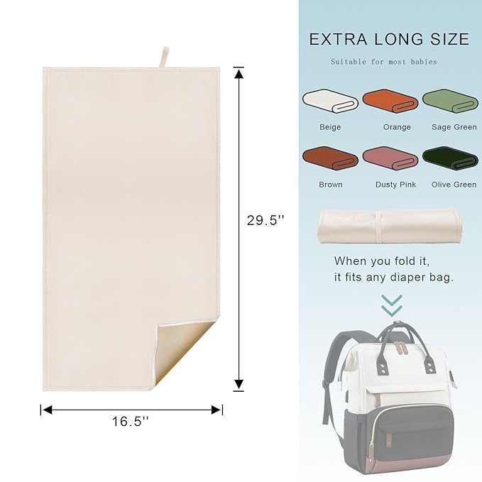 2 Pack Portable Baby Changing Mat, Soft and Easy to Wipe Diaper Changing Pad for Baby Travel or Home (67-07)