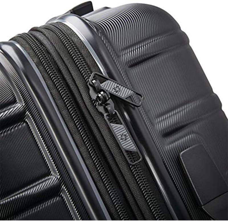 Samsonite Omni 2 Hardside Expandable Luggage with Spinner Wheels, 2-Piece Set (19/28), Midnight Black