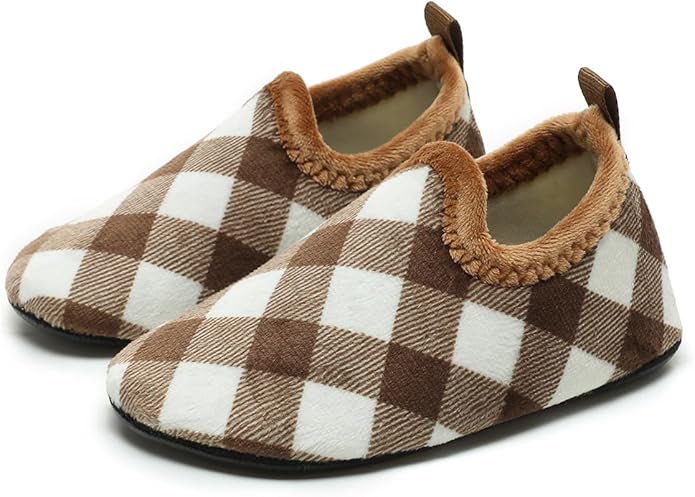 ditont Toddler Slippers Non-Slip Lightweight Comfortable Kids Indoor Grip House Home Shoes for Boys Girl