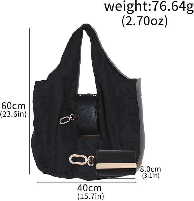 Foldable Tote Bag Keychain - Large Capacity Portable Shopping Bag Keyring - Reusable Groceries Bag for Daily Use