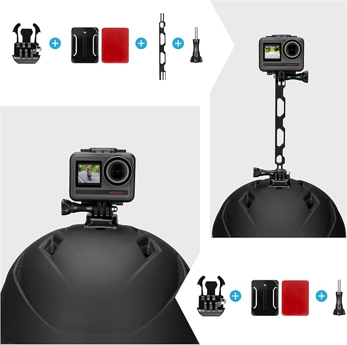 AKASO Action Camera Motorcycle Kit Compatible EK7000/EK7000 Pro/Brave 4/Brave 4 pro/Brave 7 LE/Brave 7/Brave 8/V50X/V50 Pro/V50 Elite/GoPro Hero 12 11 10 9 8/DJI/Apexcam Action Camera