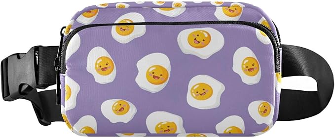 Kawaii Fried Eggs Fanny Pack for Women Men Water Resistant Fashion Waist Packs with Adjustable Strap Belt Bag for Travel Workout Jogging Hiking 21219093