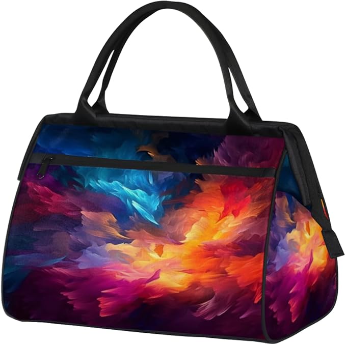 Nebula Overnight Weekender Bag for Women Men Travel Duffel Bags Waterproof Luggage Carry on Sports Yoga Gym Bag