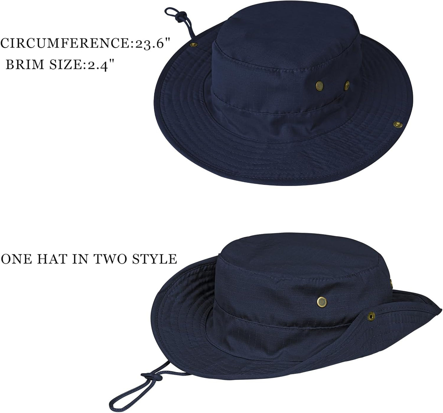 Sun Hats for Men Women Boonie Hat Foldable Fishing Hat UPF 50+ Bucket Hat for Fishing Hiking Garden Safari Beach