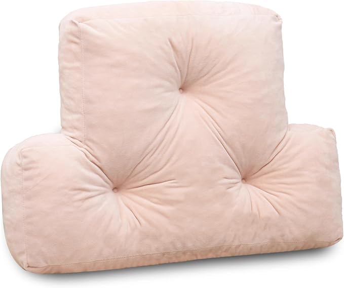 Back Pillow for Chair, Memory Foam Lumbar Pillow for Back Support, Back Rest Cushion for Office, Sofa, Couch Sitting, Recliner, Bed and Lower Back Pain (Pink)