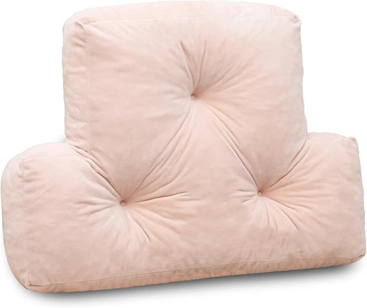Back Pillow for Chair, Memory Foam Lumbar Pillow for Back Support, Back Rest Cushion for Office, Sofa, Couch Sitting, Recliner, Bed and Lower Back Pain (Pink)