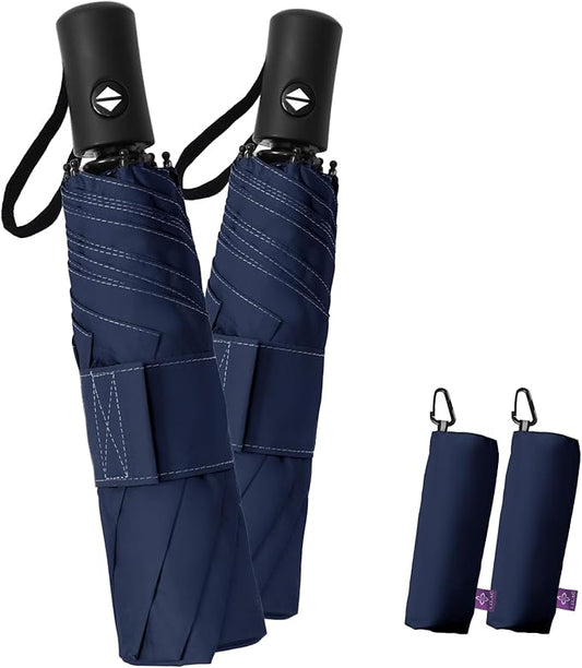 Compact Travel Windproof Umbrella, 43" Auto open/close Folding Quick Dry Umbrellas for Rain, Lightweight Portable Small for Backpack Car, Thoughtful Gift for Women Men Kids, TSA Approved