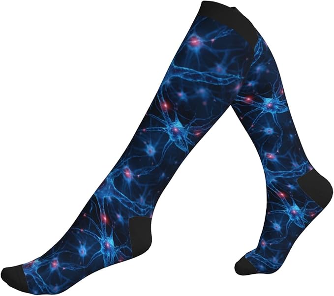 Compression Socks Knee High Circulation Support Socks For Women Men Athletic Running Work Hiking Cycling Travel