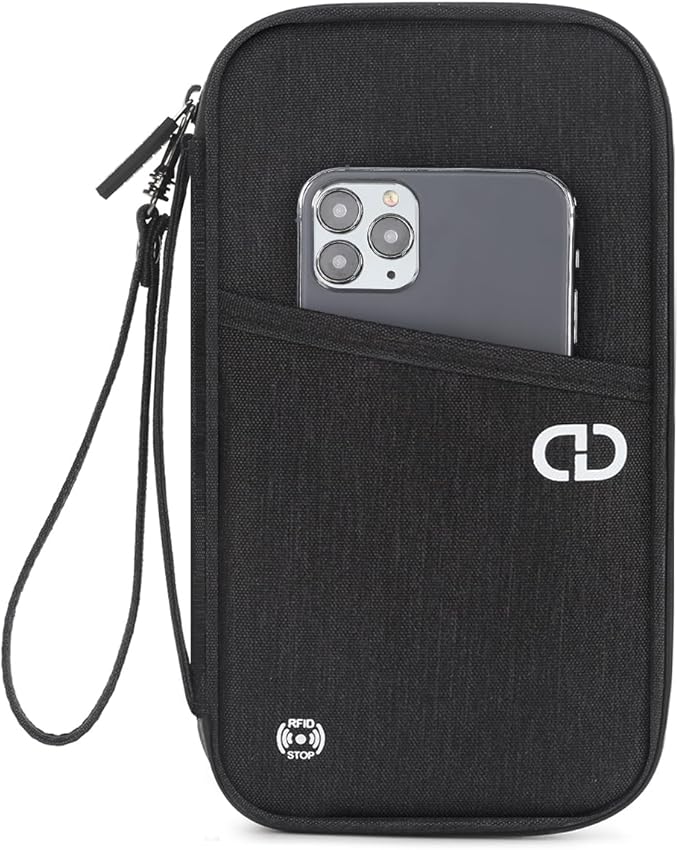 P.travel Family Passport Holder RFID Blocking Travel Document Organizer, Waterproof Passport Wallet for Women Men, Lightweight Passport Case for Boarding Pass, Cards, ID & Travel Essentials