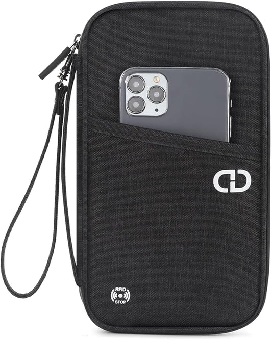 P.travel Family Passport Holder RFID Blocking Travel Document Organizer, Waterproof Passport Wallet for Women Men, Lightweight Passport Case for Boarding Pass, Cards, ID & Travel Essentials