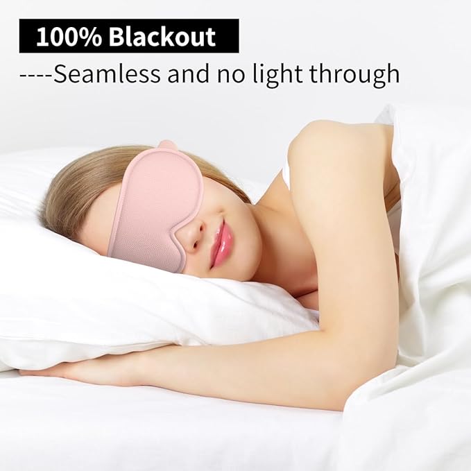 Easysleep Sleep Mask for Side Sleeper Women Men Eye Mask with 3D Contoured Cup Sleeping Mask for Light Blocking Soft Breathable Eye Cover Night Blindfold Mask with Adjustable Strap