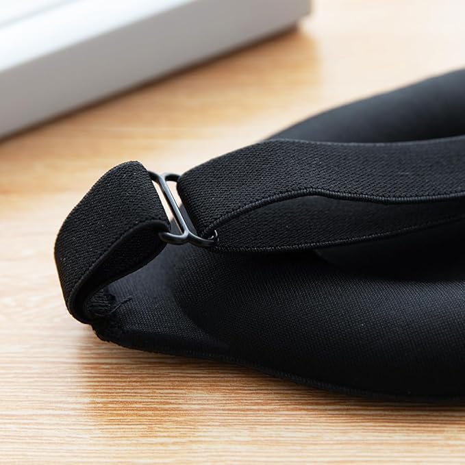 Signature 8 3D Eye Mask Sleep Mask for Men & Women, 100% Pressure-Free & Light Block-Out Eye Mask for Sleep with Easy Adjustable Strap, Night Eye Cover for Travel, Black