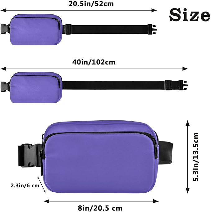 Fanny Pack for Women Men Water Resistant Fashion Waist Packs with Adjustable Strap Belt Bag for Travel Workout Jogging Hiking Slate Blue