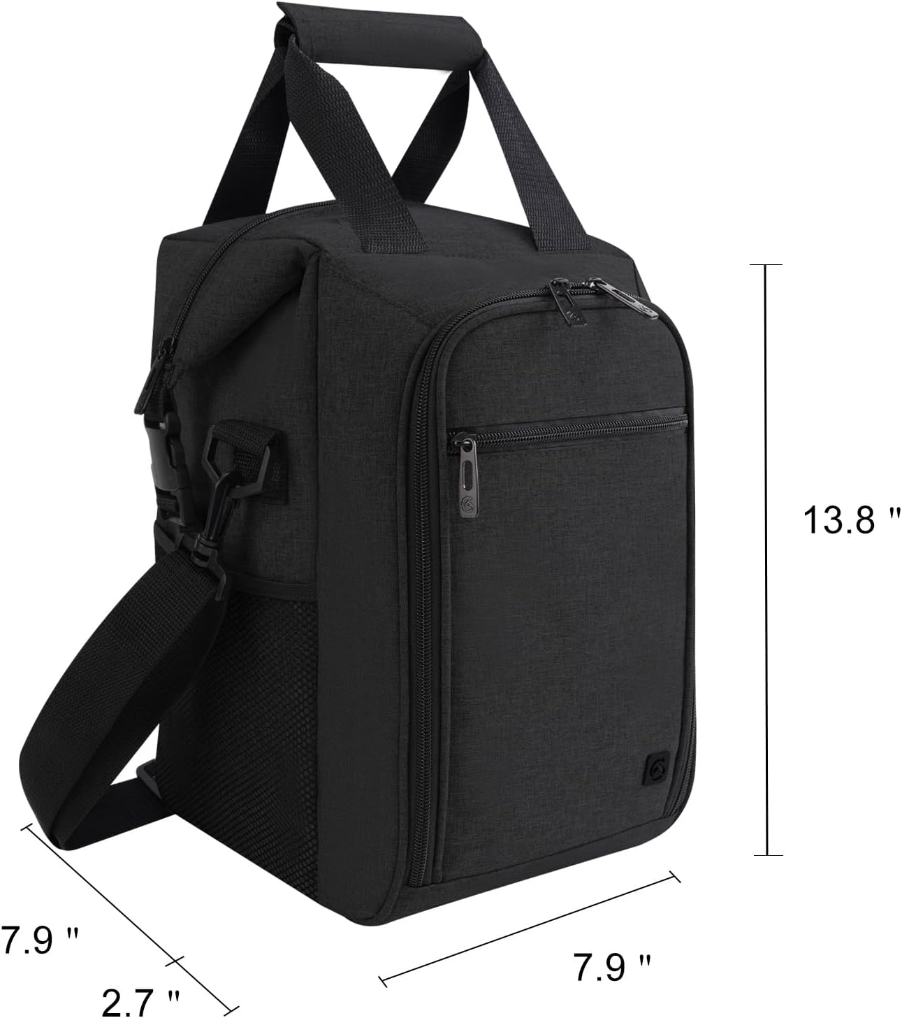 ALLCAMP 4 Bottle Wine Gift Bag - Insulated Tote Cooler, Adjustable Strap, Includes 4 Wine Glasses, Napkins & Corkscrew, Portable Travel Gifting (Black)