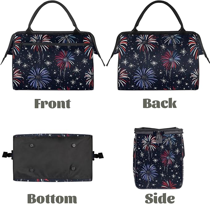 Chic Colorful Fireworks Overnight Weekender Bag for Women Men Travel Duffel Bags Waterproof Luggage Carry on Sports Yoga Gym Bag