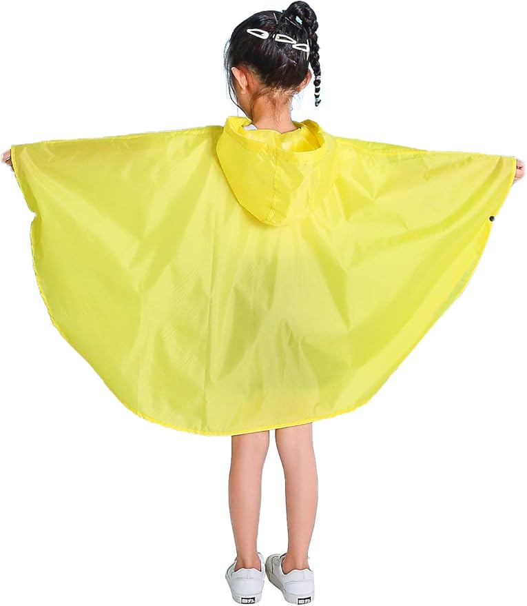 Spmor Kids Rain Poncho Hooded Jacket Rain Coat