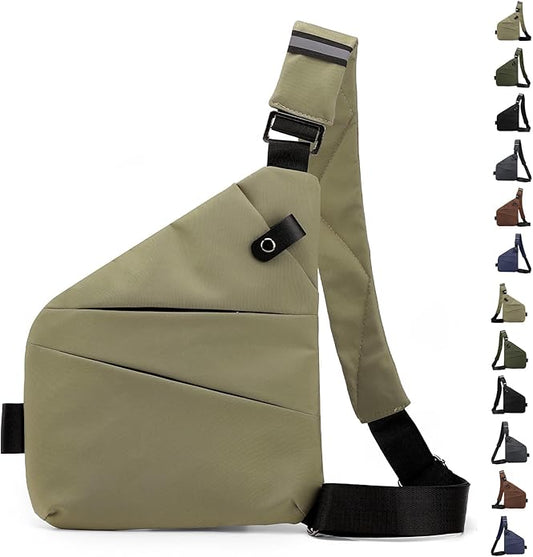 Anti Theft Crossbody Travel Bag for Women Men,Multi-pocket Crossbody Bag,Slim Sling Bag with Adjustable Strap