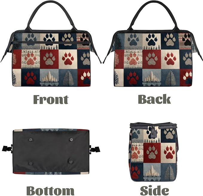 Footprint Overnight Weekender Bag for Women Men Travel Duffel Bags Waterproof Luggage Carry on Sports Yoga Gym Bag
