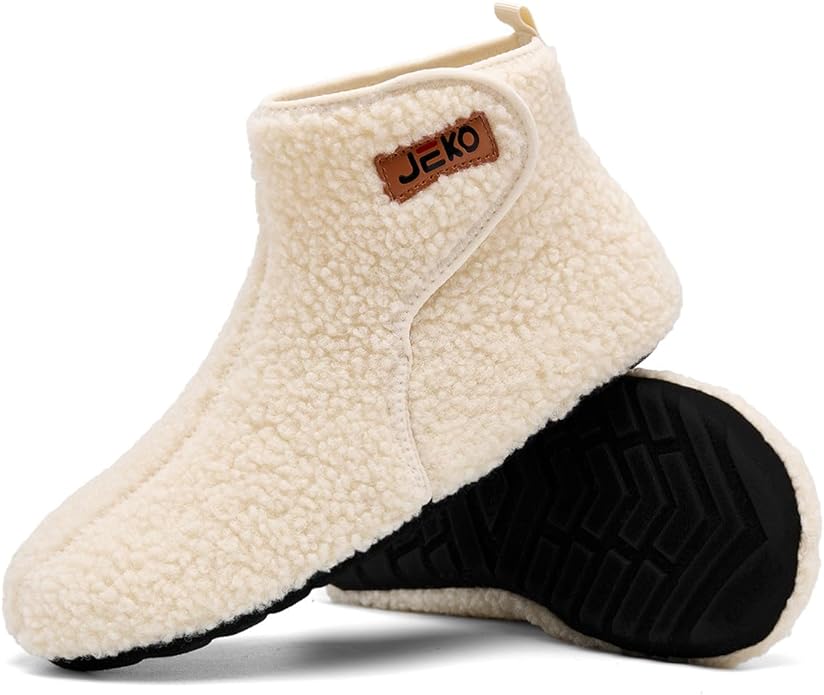 UUBARIS Bootie Slippers for Women Men Furry Warm House Sock Shoes For Indoor Outdoor Travel