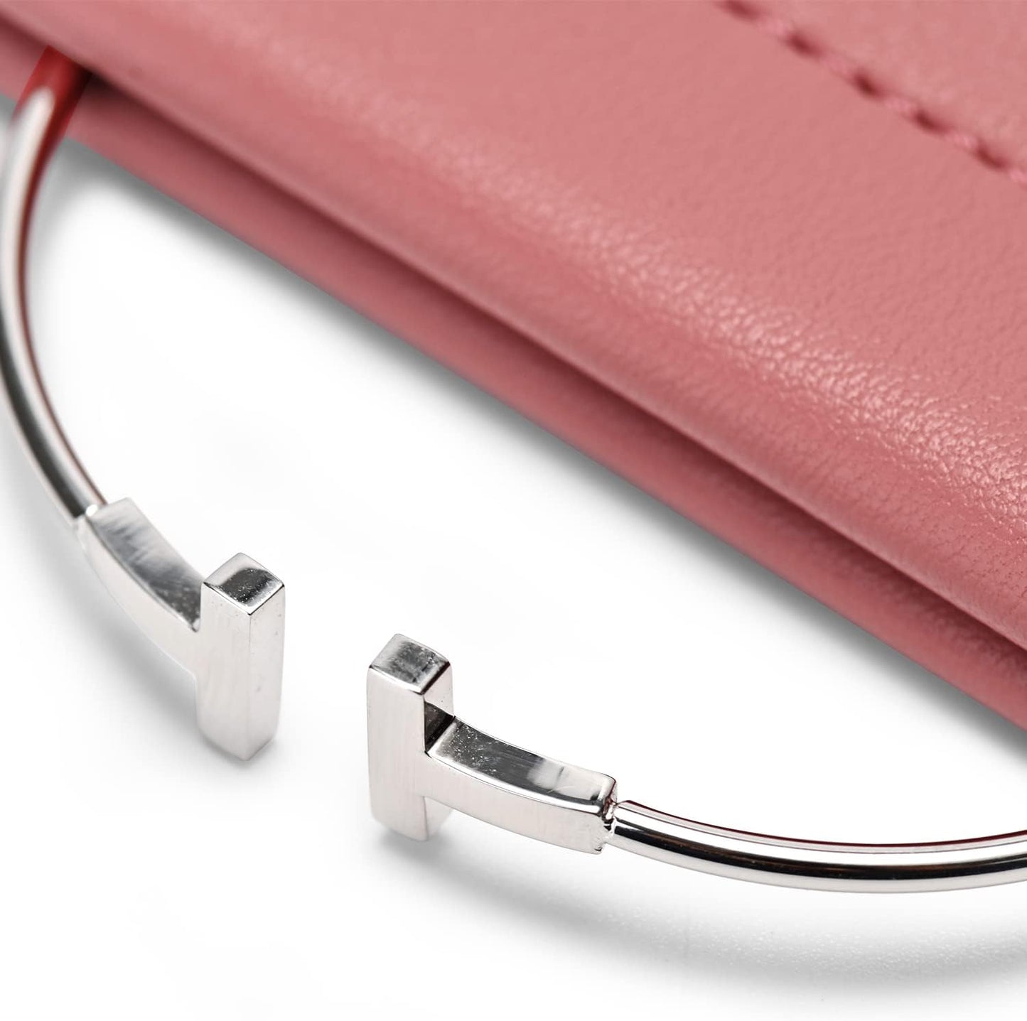 PU Leather Jewelry Travel Bag Leather Jewelry Pouch Christmas,Wedding Party Favor Gift Bag (L, Pink)