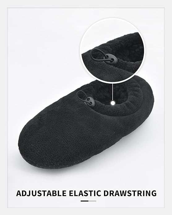 Panda Bros Mens Slipper Socks With Non Skid Bottoms, Warm Slipper Socks With Grippers For Men, Fuzzy House Slippers