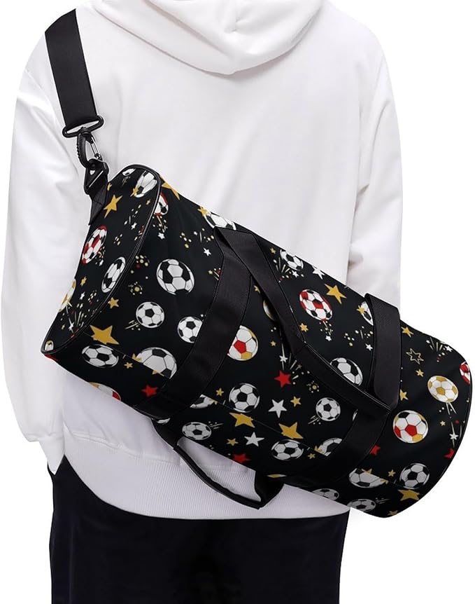 Travel Duffle Bag Soccer Football Carry On Weekender Bags Foldable Overnight Bag Workout Lightweight Bags