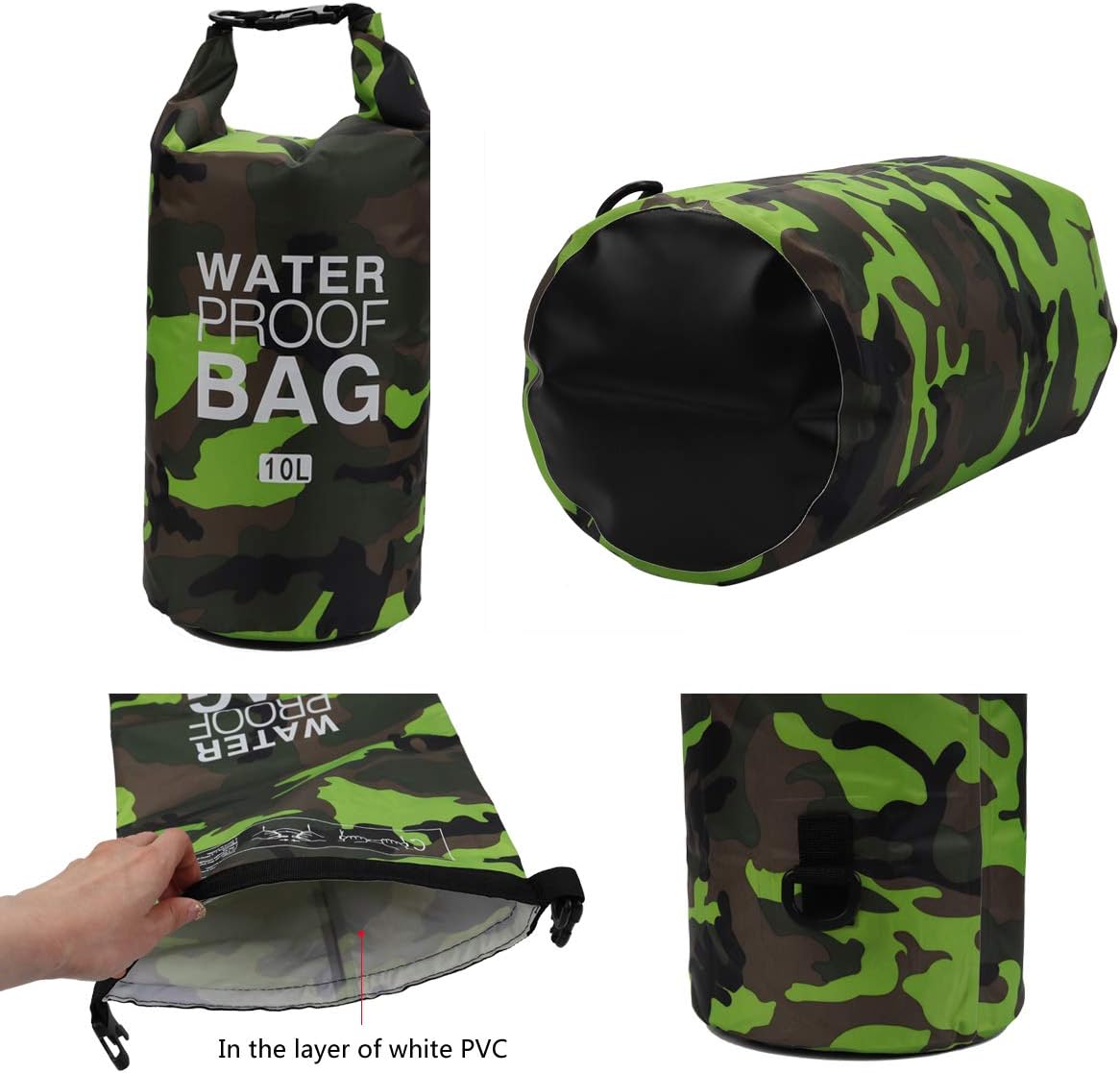 Waterproof Dry Bag 2L/5L/10L/15L/20L/30L, Roll Top Sack Keeps Gear Dry for Kayaking, Rafting, Boating, Swimming, Camping, Hiking, Beach, Fishing with Free Waterproof Phone Case