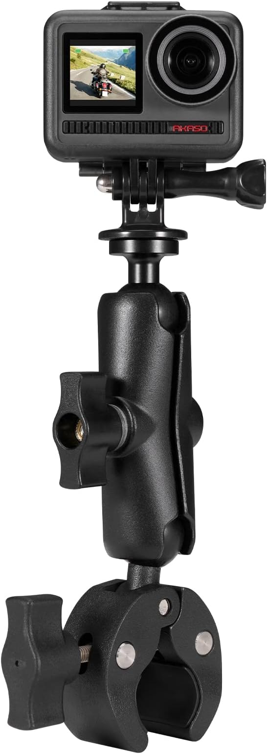 AKASO Action Camera Motorcycle Kit Compatible EK7000/EK7000 Pro/Brave 4/Brave 4 pro/Brave 7 LE/Brave 7/Brave 8/V50X/V50 Pro/V50 Elite/GoPro Hero 12 11 10 9 8/DJI/Apexcam Action Camera