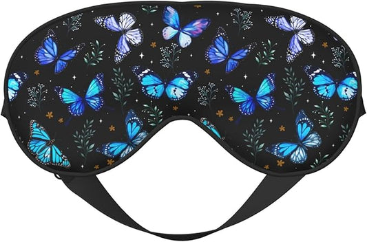 Butterflies Sleep Mask Breathable Soft Eye Mask for Sleep for Women Men Lightweight Eye Cover for Travel, Night Work, Nap, Office