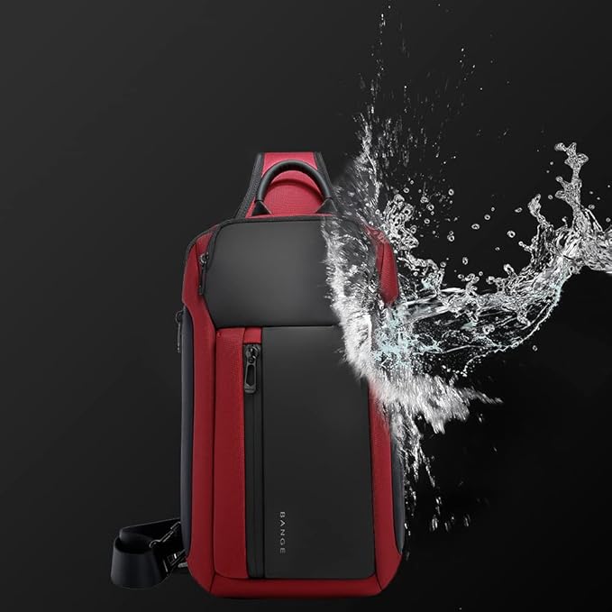BANGE Men's Crossbody Backpack - Waterproof Shoulder Bag for Travel, Hiking & Daily Commute