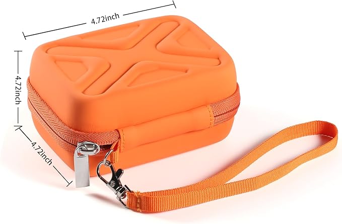 Camera Case for AbergBest 21 Mega Pixels 2.7" LCD Rechargeable HD/Kodak Pixpro/Canon PowerShot ELPH 180/190/Sony DSCW800/DSCW830 Cameras, Travel Carrying Protective Case for Digital Camera - Orange