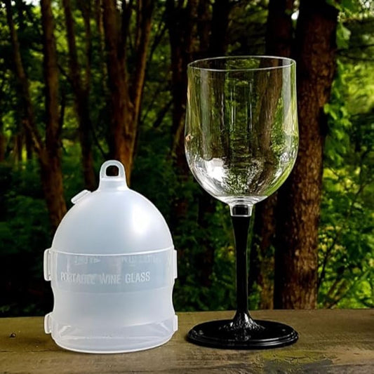 Unbreakable Wine Glass - Foldable, Portable, Detachable, Collapsible, Outdoor, Camping, Picnic (1, Black)