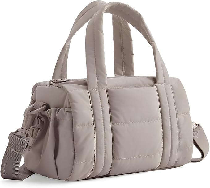Elegant Mini Gym and Duffle Bag for Women, Detachable Crossbody Strap, 5L Small Shoulder Bag (9.84x5.9x5.9 Inches) (brown)