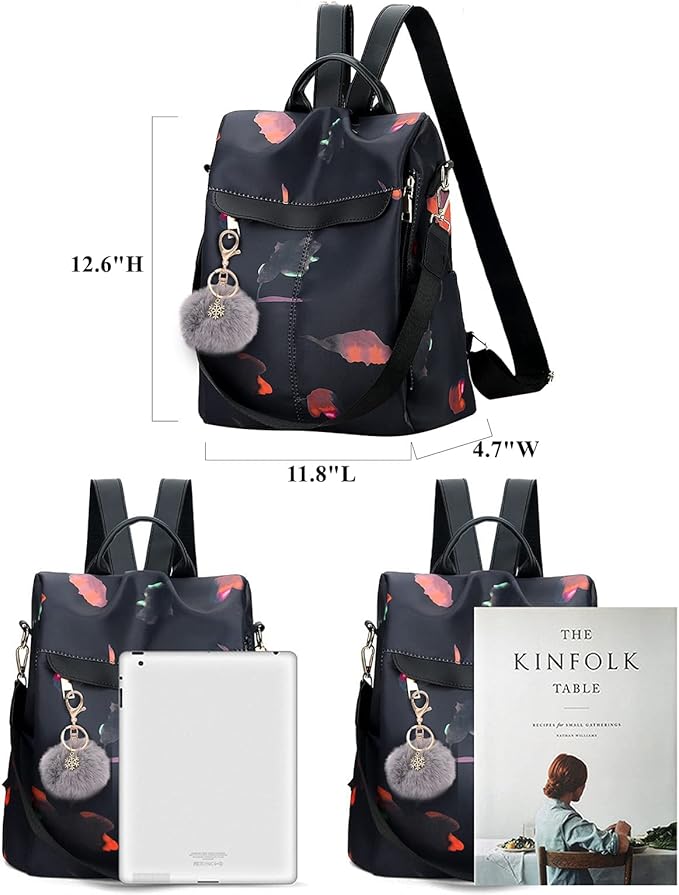 COFIHOME Backpack Purse for Women Mini Anti-theft bag Waterproof Nylon Backpack Stylish Large Capacity Travel Bag