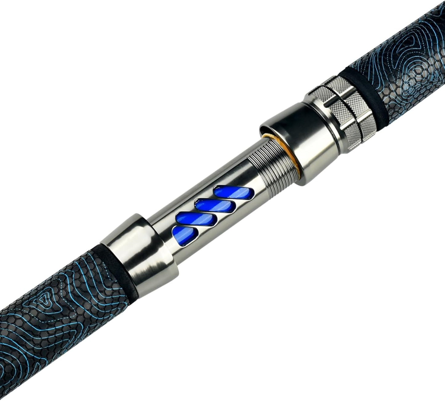 Monster Catfish Fishing Rod - 7' Medium Heavy, 1-Piece Glow in Dark Casting Rod, S-Glass & Carbon Graphite Blend, Durable EVA Foam Super Grip, Catfish Pole for Night Fishing