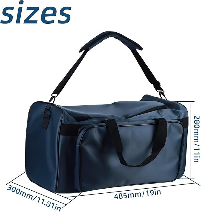 Sneaker Duffel Bag for Travel & Gym - 30L Large Capacity Sports Bag with 3 Adjustable Dividers (Holds 4 Pairs), Detachable Shoulder Strap - Outdoor Carry-On Backpack (Gray)