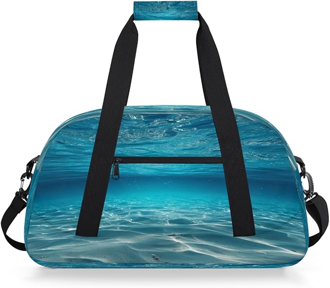 Kids Duffle Bag Girls Boys Underwater Ocean Scene Weekender Overnight Bag,Lightweight Duffel Bags for Traveling Gym Sport Dance