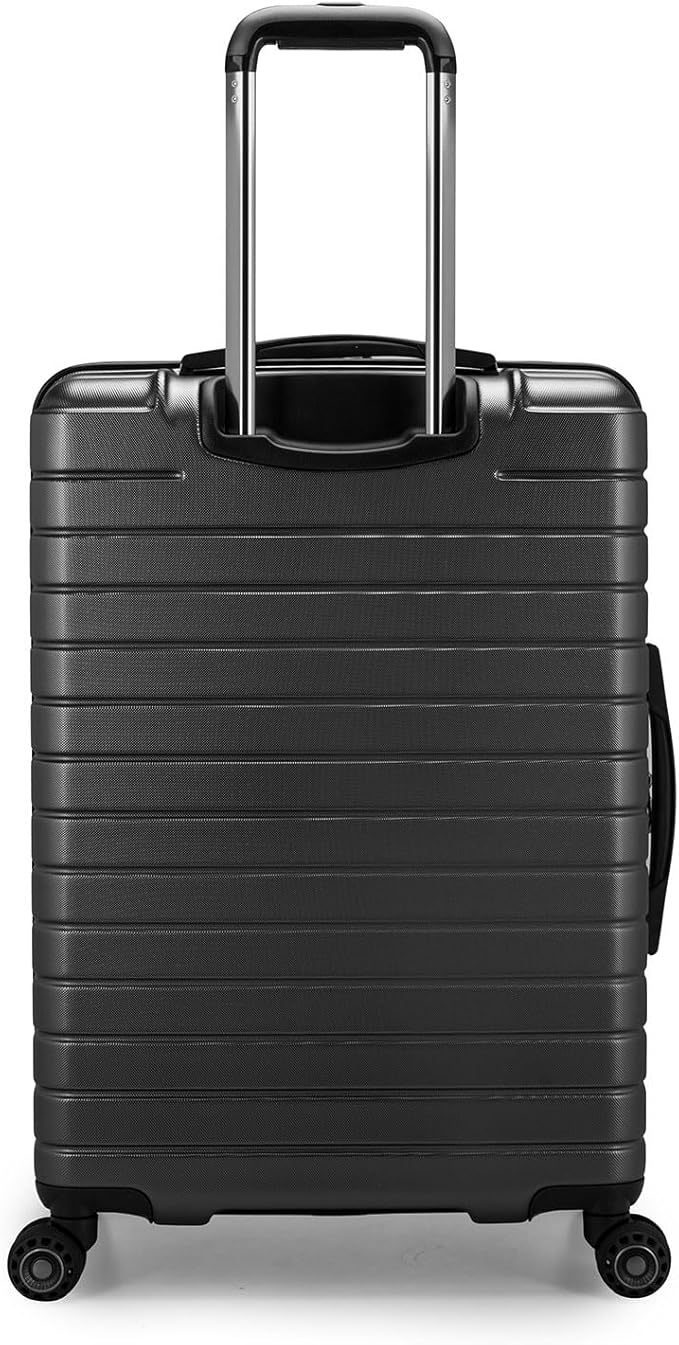 Traveler's Choice Archer Polycarbonate Expandable Luggage with Spinner Wheels, Grey, Checked 26-Inch