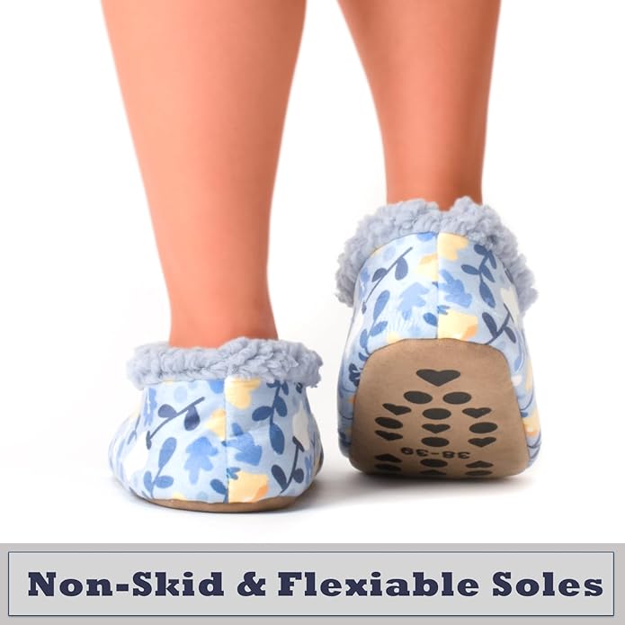 Cozylook Fuzzy Slippers for Women Indoor, Warm Bedroom Slip On Shoes, Winter Fluffy House Socks with Grippers, Cozy Christmas Gifts Unique