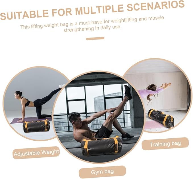 Kisangel Weight Lifting Bag for Men and Women Wear Resistant Gym Sandbag for Strength Training and Muscle Building Versatile Fitness Weight Bag for Weightlifting Exercises